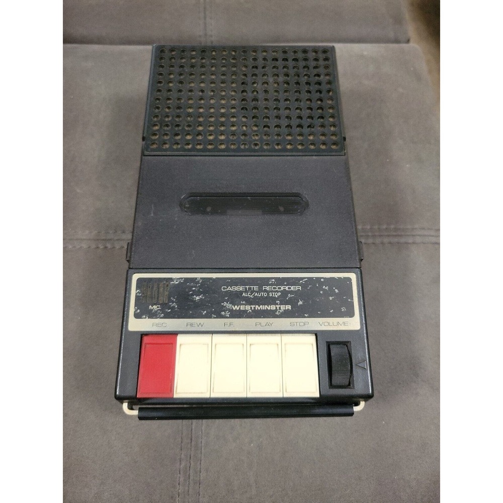 Vintage Westminster Model 3928 Classic Tape cassette recorder. Untested.